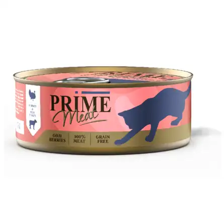Купить prime meat консервы для кошек, индейка с телятиной, филе в желе
