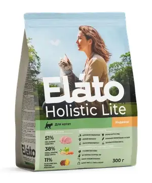 Купить elato holistic lite сухой корм  для котят, беременных и кормящих кошек с индейкой