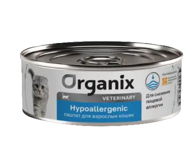 Купить organix vet hypoallergenic консервы для взрослых кошек при пищевой аллергии