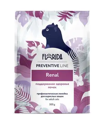 Купить florida preventive line renal сухой корм для кошек "Поддержание здоровья почек"