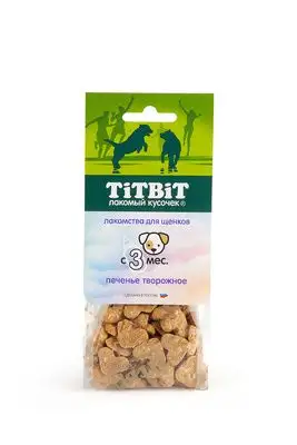 Купить titbit лакомство для щенков Творожное печенье