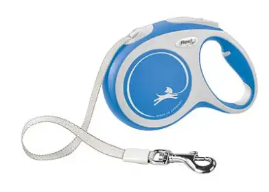 Flexi рулетка-ремень для собак, синяя, New Comfort Tape blue