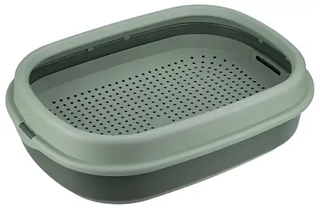 Купить homecat frost touch туалет для кошек с низким бортом и сеткой нефритовый