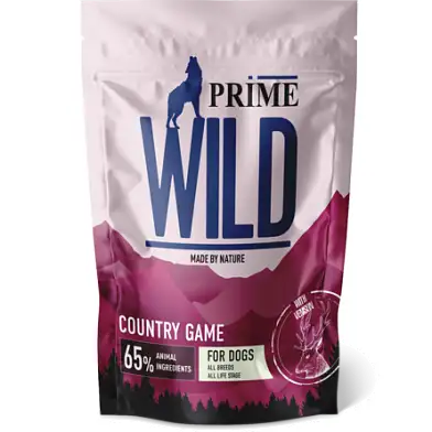 Prime Wild Grain Free Country Game сухой беззерновой корм для щенков и собак всех пород  с уткой и олениной