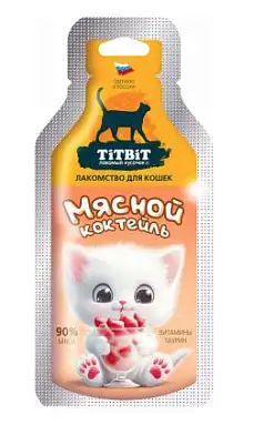 TiTBiT лакомство для кошек мясной коктейль