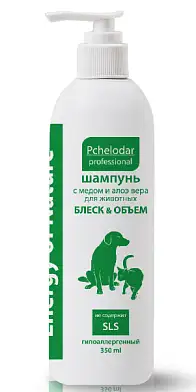 Pchelodar Шампунь для собак и кошек с медом и алоэ вера