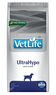 Farmina Vet Life Utrahypo сухой диетический корм для взрослых собак всех пород при аллергиях и атопиях