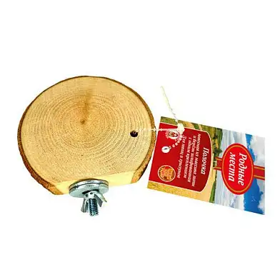 Родные места полочка навесная для птиц и грызунов из массива липы и берёзы шлифованная с одним креплением