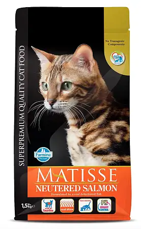 Купить farmina matisse neutered salmon сухой корм для взрослых стерилизованных кошек с лососем