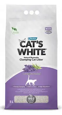 Cat's White Lavender наполнитель для кошек комкующийся с ароматом лаванды