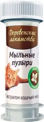 Деревенские лакомства для кошек мыльные пузыри с экстрактом кошачьей мяты